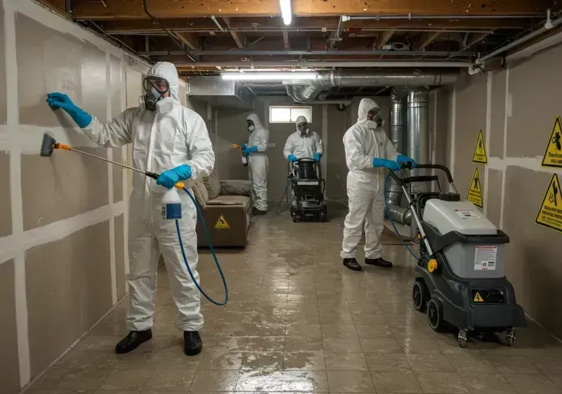 Basement Moisture Removal and Structural Drying process in Red Wing, MN